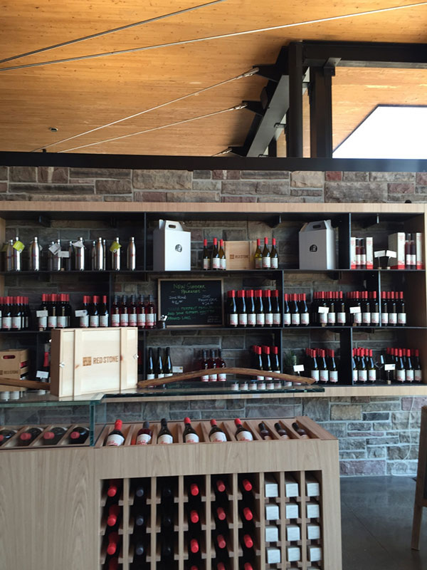 The Redstone tasting room counter