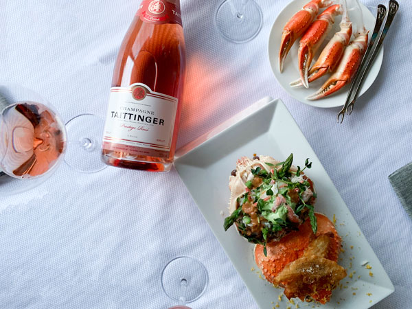 Quebec Snow Crab and Sea Urchin Salad by Grégory Faye - Taittinger Rosé