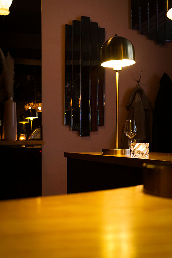 A more intimate corner at Ratafia wine bar and gourmet desserts