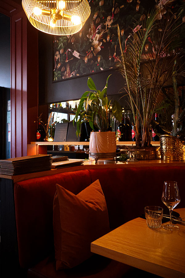 The entrance and the owner's favourite place at Ratafia wine bar and gourmet desserts