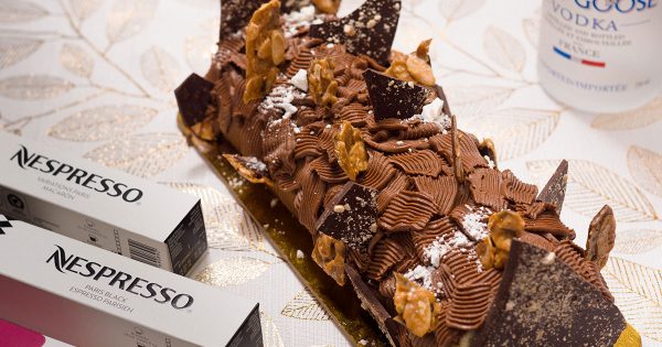 Chocolate and Nespresso Yule Log by Gregory Faye