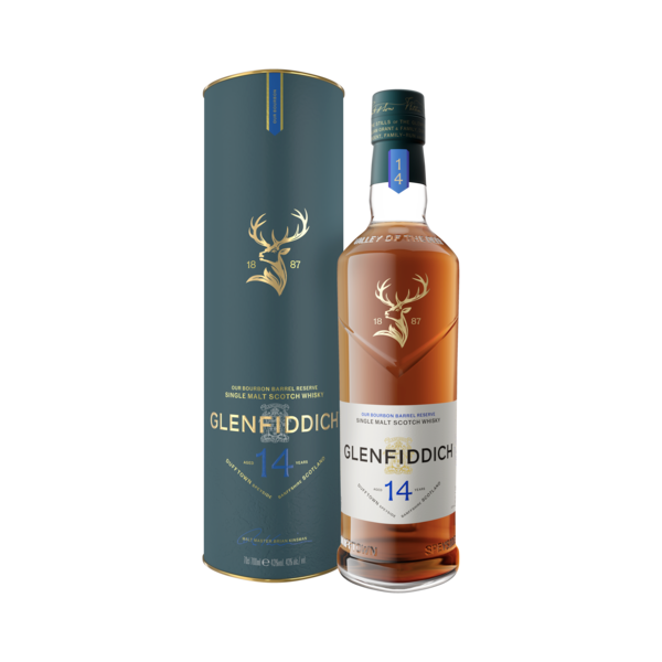 The new packaging of Glenfiddich 14