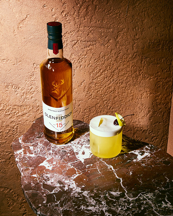 Whisky Sour made with Glenfiddich 15