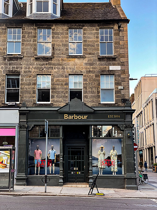 The Barbour boutique in EdinburghPhoto: Normand Boulanger | Gentologie