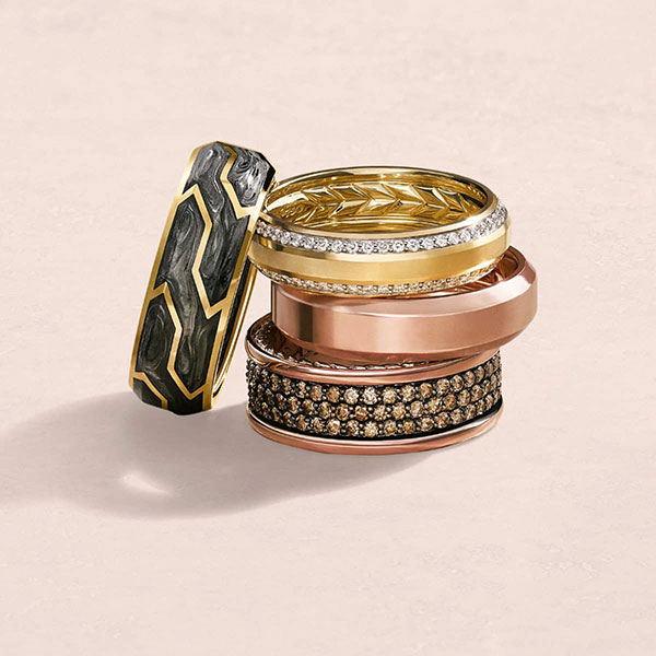 A collection of rings from David Yurman