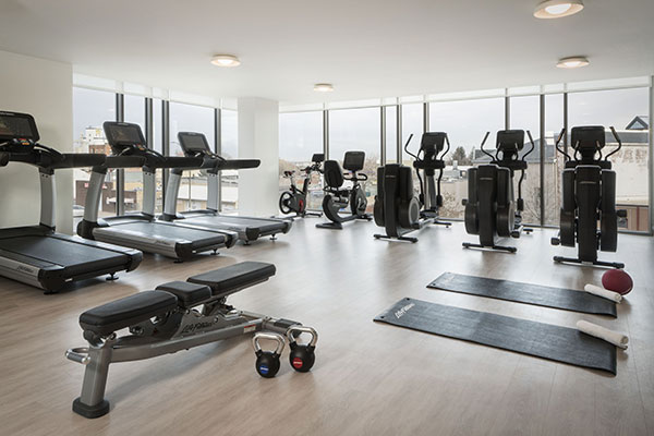The fitness centre is open 24 hours a day.Photo : The Elizabeth Hotel