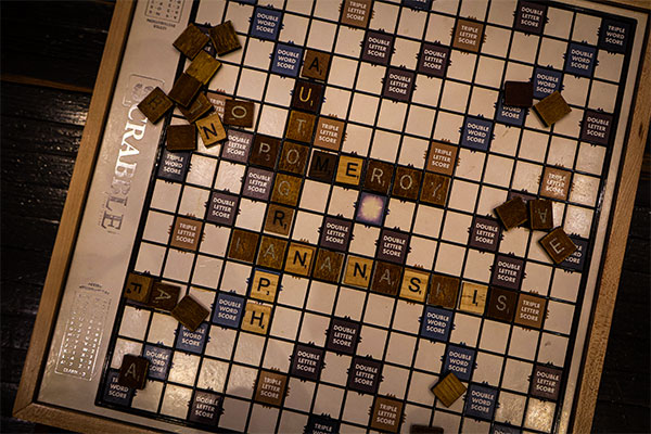 A game of Scrabble in the lounge of Pomeroy Kananaskis Mountain LodgePhoto: Normand Boulanger | Gentologie