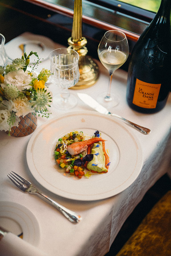 An example of a dish that could be served during the Veuve Clicquot Solaire Journeys