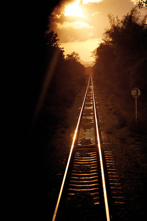 Le soleil vu d'un train Belmond