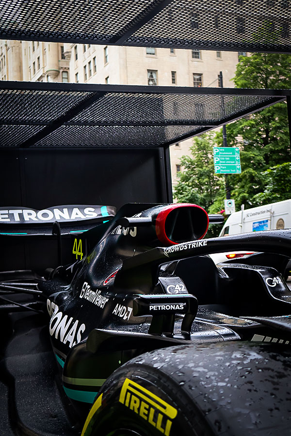 La voiture de Lewis Hamilton l'écurie Mercedes-AMG PETRONAS F1Photo : Normand Boulanger | Gentologie 