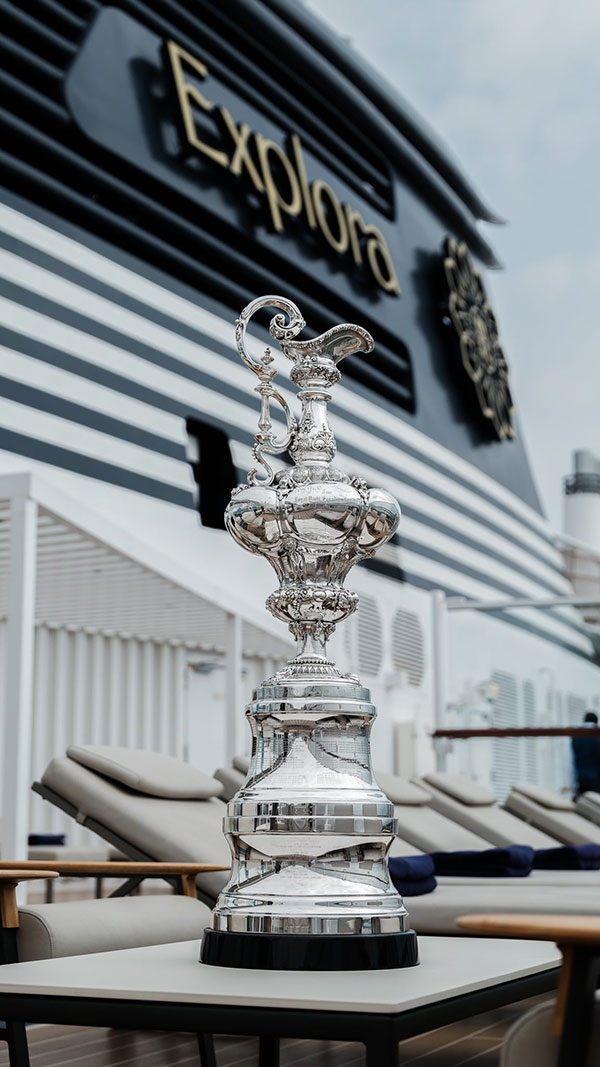 The 37th America's Cup trophy