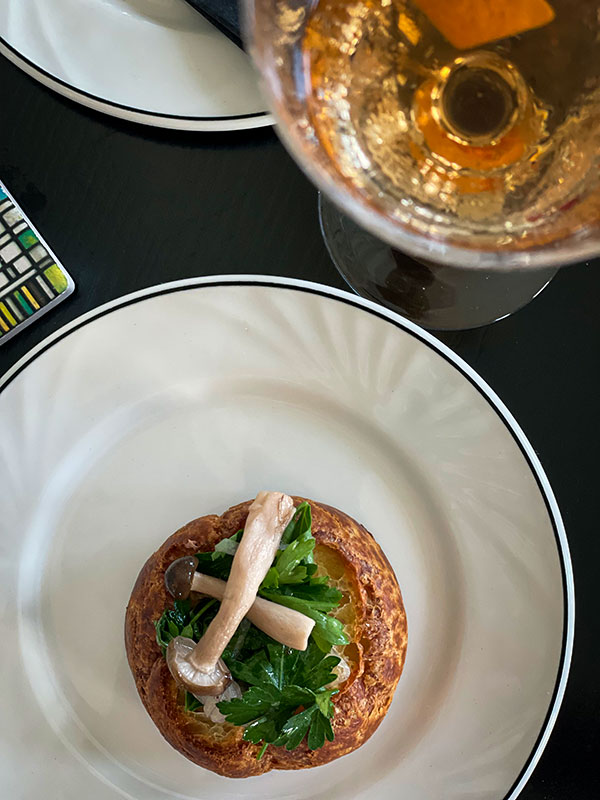 The delicious chicken liver gougère - Le French Line Bar