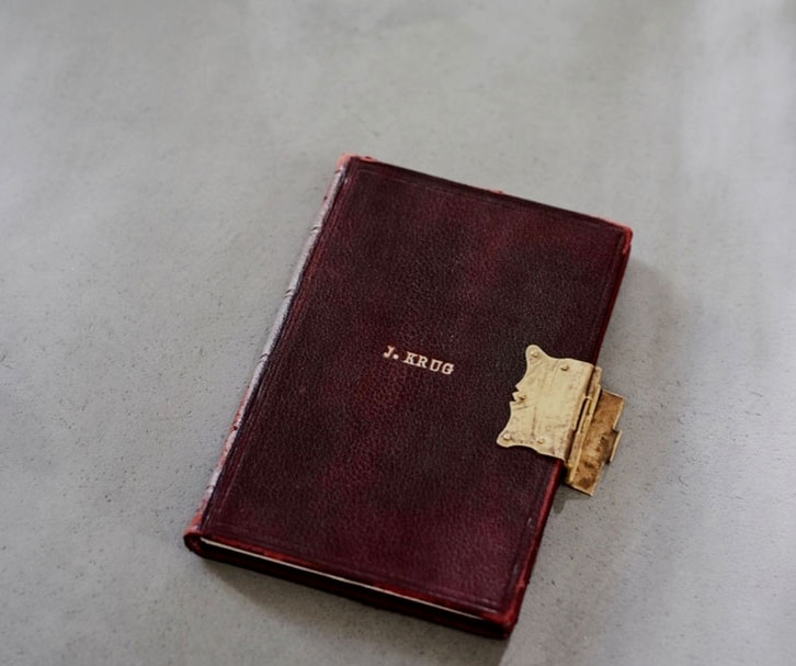 Joseph Krug's dark cherry notebook