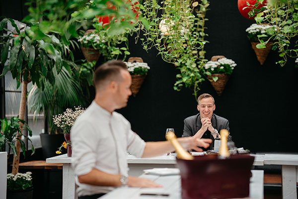 Jatoba chef Olivier Vigneault in preparation for the presentation of his bouchée