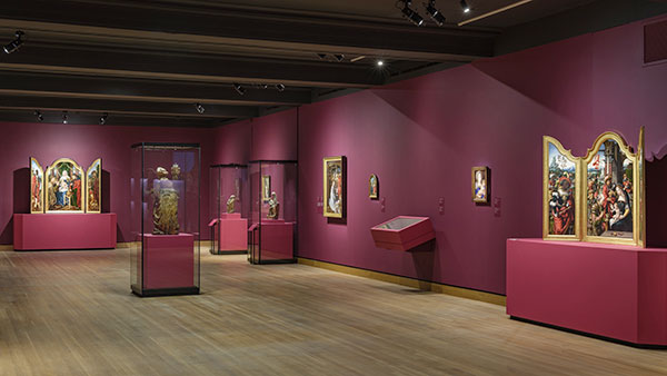 View of the exhibition Saints, Sinners, Lovers and Fools: Three Hundred Years of Flemish Masterworks. 