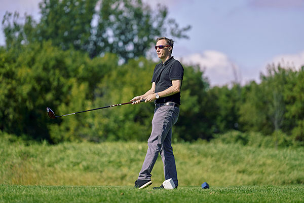 L'éditeur de Gentologie, Normand Boulanger, au Club de Golf de l'île de Montréal