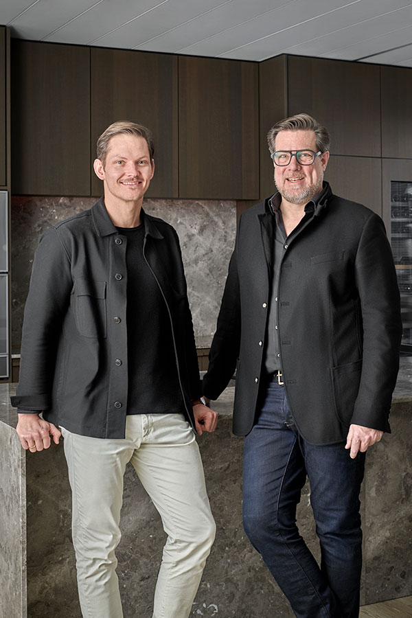 Mikkel Brandt Bugge, industrial designer, and Sven Baacke, Head of design at Gaggenau