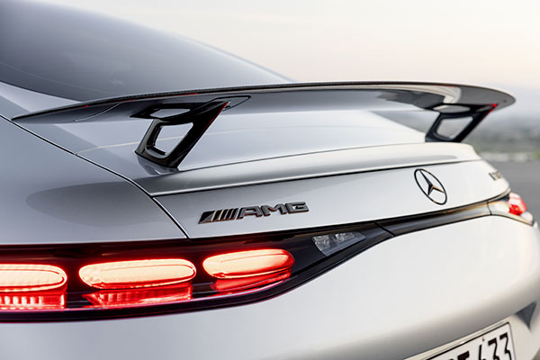 The rear spoiler of the Mercedes-AMG GT 63 4MATIC+ 2024