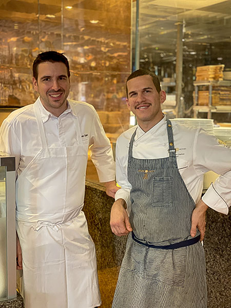 Romain Cagnat of Maison Boulud at the Ritz-Carlton Montréal and Alexandre Vachon of Restaurant Hatley at Manoir Hovey. - High-end restaurants to celebrate the holidays