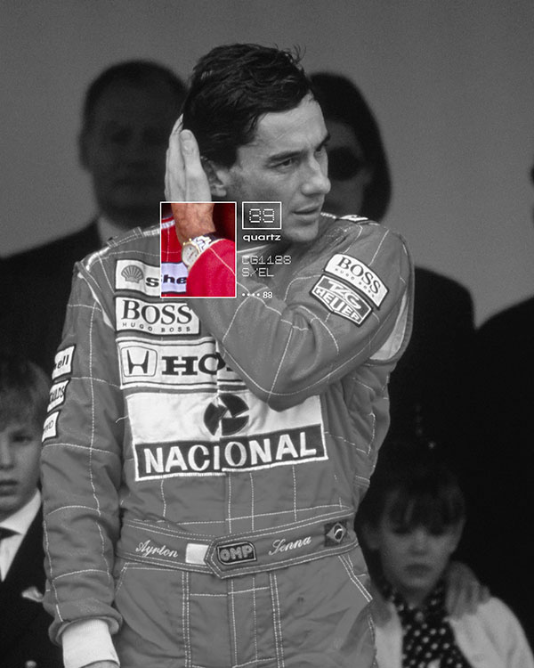 Ayrton Senna avec sa TAG Heuer S/el (Sport et Élégance) S25706C
