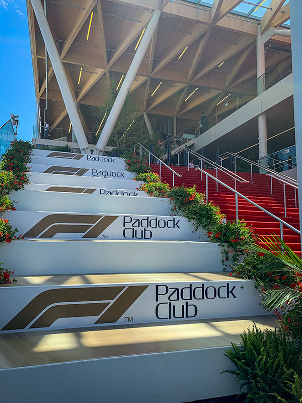 L'entrée vers l'Espace Paddock du Grand Prix du Canada