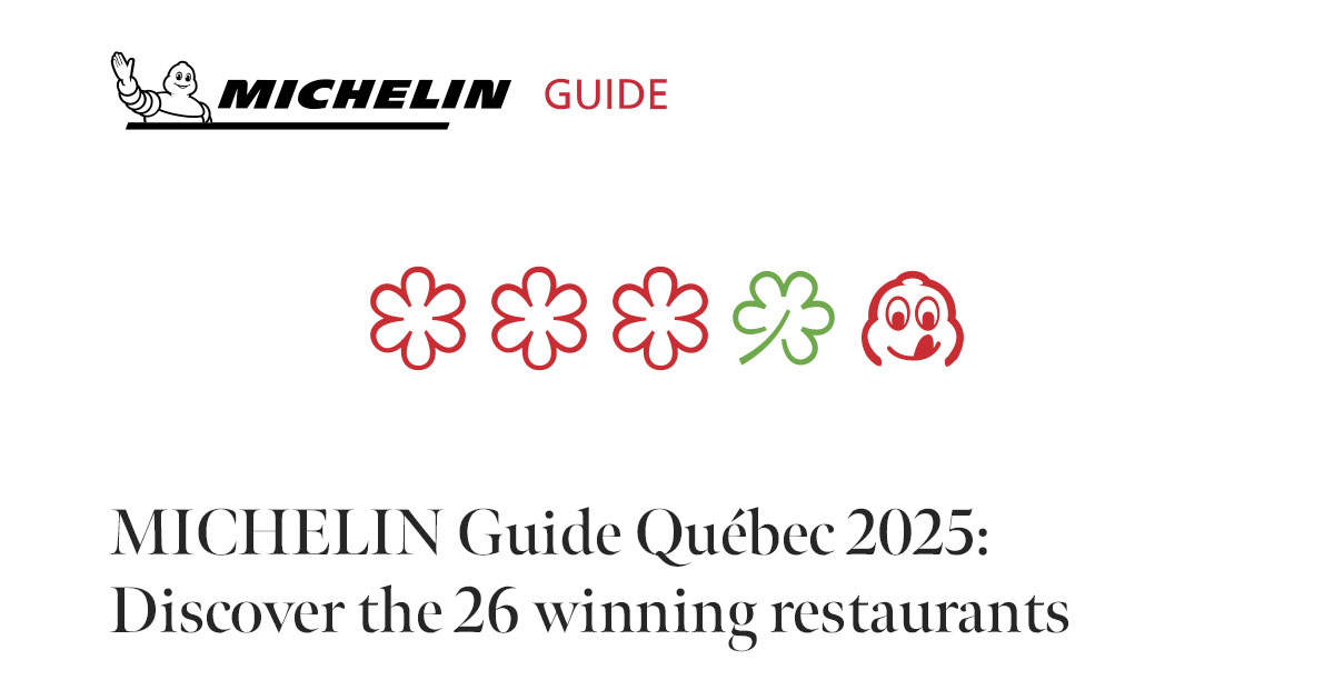 Michelin Guide Québec 2025 restaurants