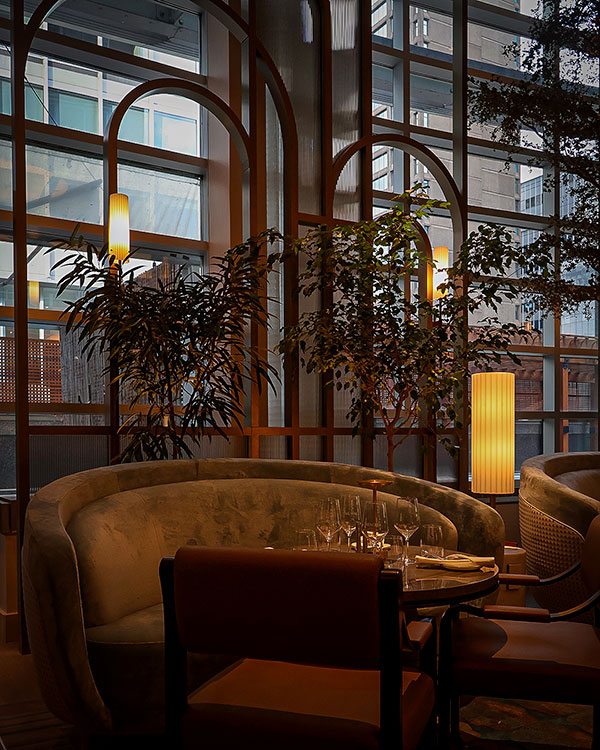 Le solarium et ses banquettes en U