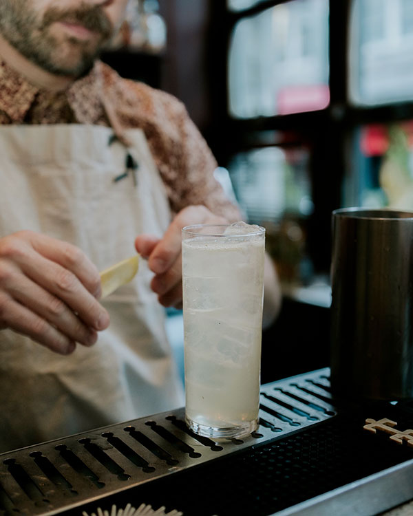 A cocktail prepared by the Honō Izakaya team from Québec City for the Montréal Cocktail Fest 2024 edition.