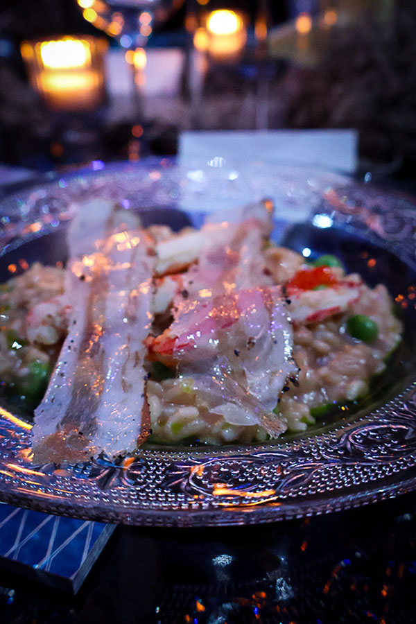 Le risotto infusé à la bisque de crabe