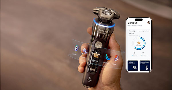 L'application Groom Tribe est le fidèle compagnon du rasoir Philips i9000 Prestige Ultra