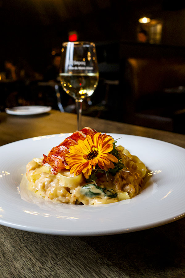 High-End Experiences in Gaspésie - Lobster Pasta at Gîte du Mont-Albert restaurant