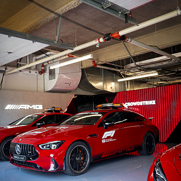 F1 Paddock Club in BWT Alpine F1 VIP box with MSC Cruises at the Canadian Grand Prix - The Mercedes-AMG GT Black Series Safety car