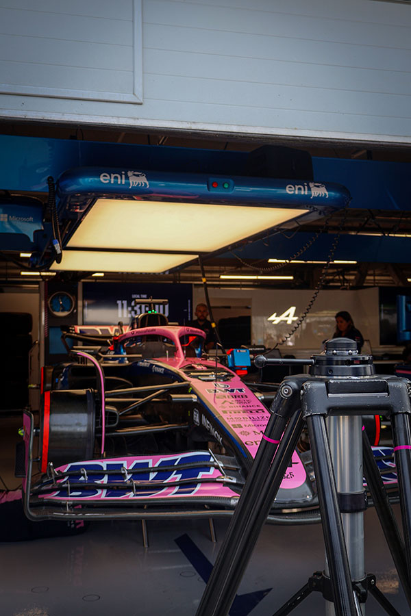 F1 Paddock Club in BWT Alpine F1 VIP box with MSC Cruises at the Canadian Grand Prix - A BWT Alpine F1 Team car