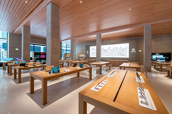 L'intérieur de la boutique Apple