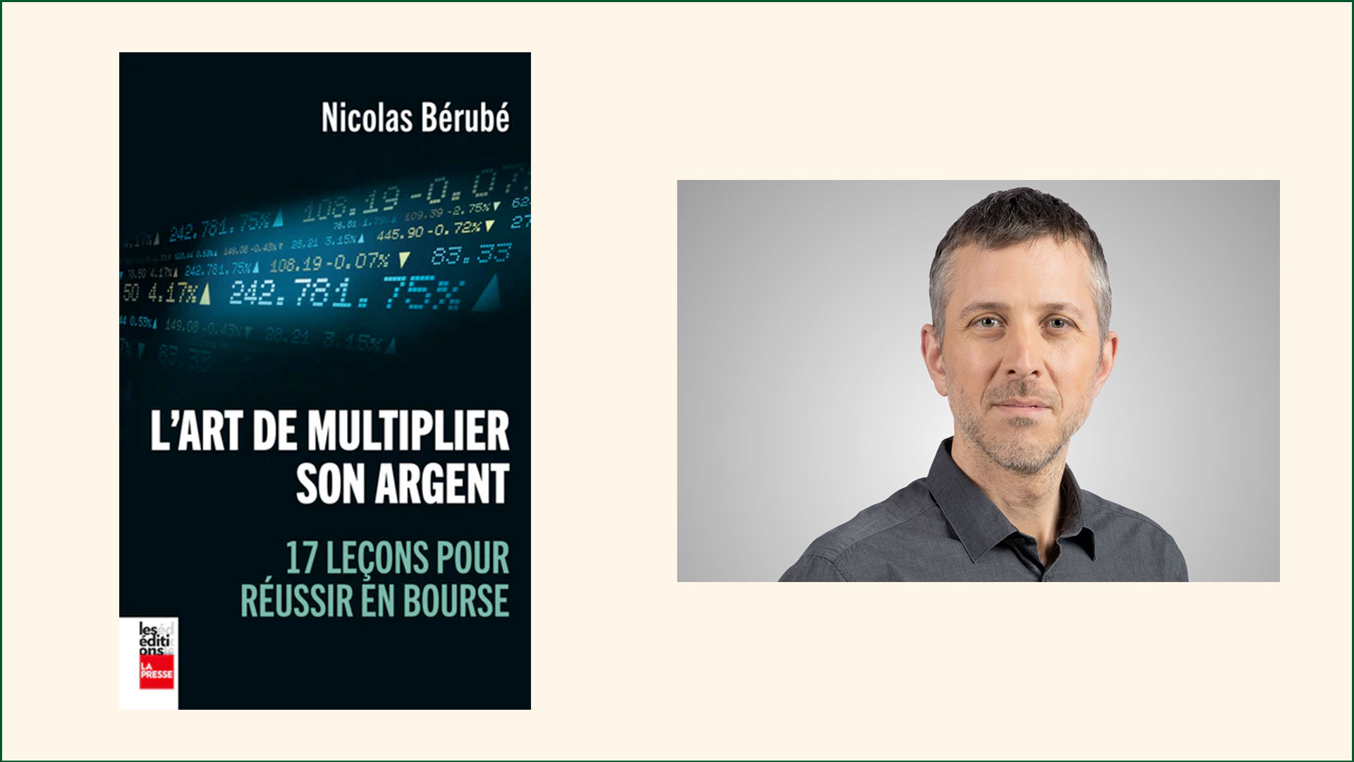 L’art de multiplier son argent book by Nicolas Bérubé: Back to the future