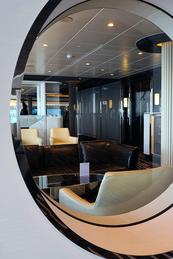 The cigar lounge on board the MSC Meraviglia