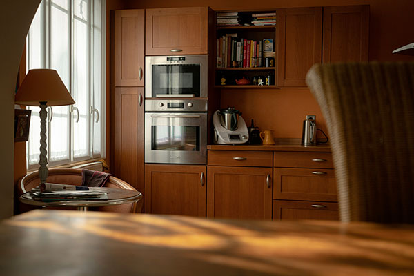 How to Furnish Your Home Like a Gentleman - Kitchen with wood panels