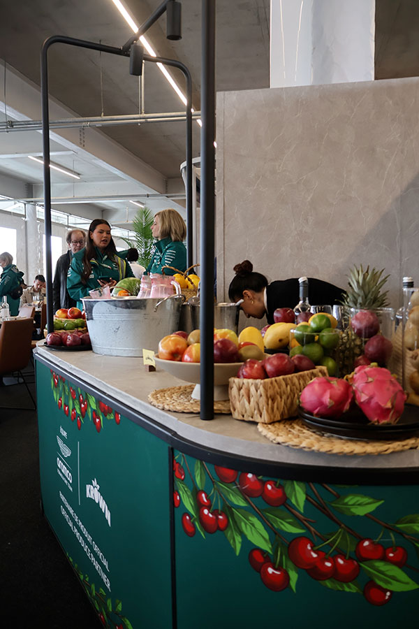 Fruits and vegetables from wholesaler Krown Produce awaited us at the entrance
