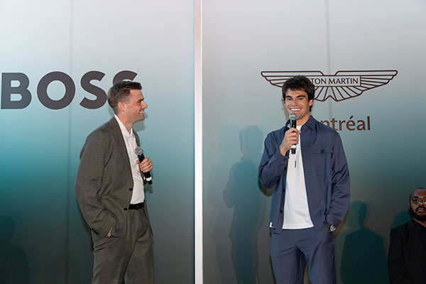 Driver Lance Stroll at the BOSS x Aston Martin Montréal soirée
