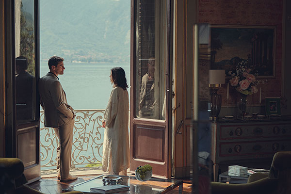 Theo James (Eddie Horniman) and Benedetta Porcaroli (Bella)