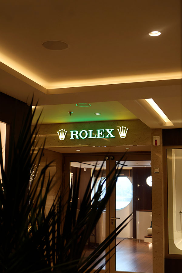 A glimpse of the Rolex boutique