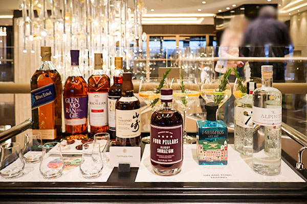 Spirit tastings (for a fee) are offered by The Cellar team