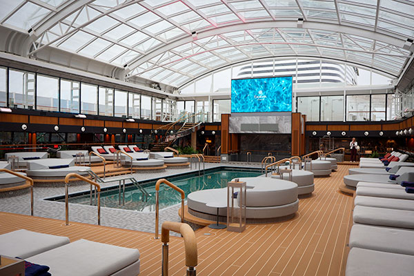 The central space known as "The Conservatory" with its pool and Shore Club on 11