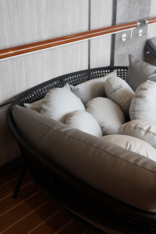 Un fauteuil dans l'Espace extérieur du spa